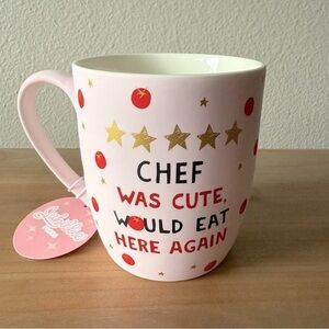 NWT Jubillie soft touch “chef was cute” five star mug